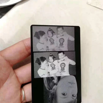 מכונת סימון בלייזר סיבים השתמש בחלקי מתכת כרטיס 11 צבעים לבח...