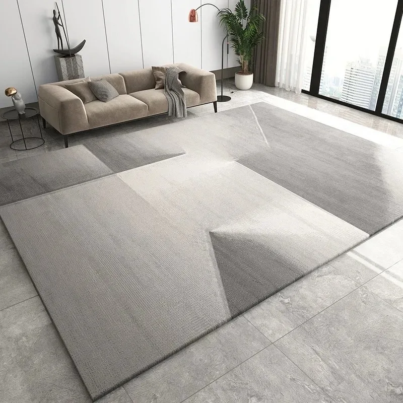 Modern Simple Living Room Decoration Carpet Large Area Soft Lounge Rug Gray Nordic Rugs for Bedroom Washable Anti-slip Floor Mat