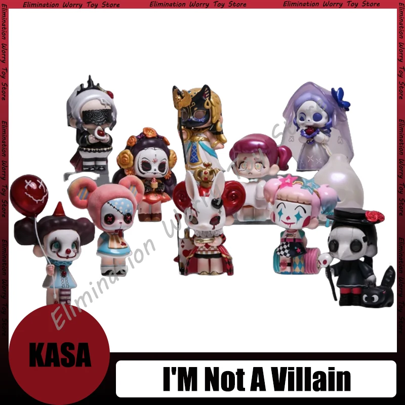 Original KASA I'M Not A Villain Series Blind Box Dark Adornment Toys Mystery Box Collectible Kids Toy Decor Christmas Gifts