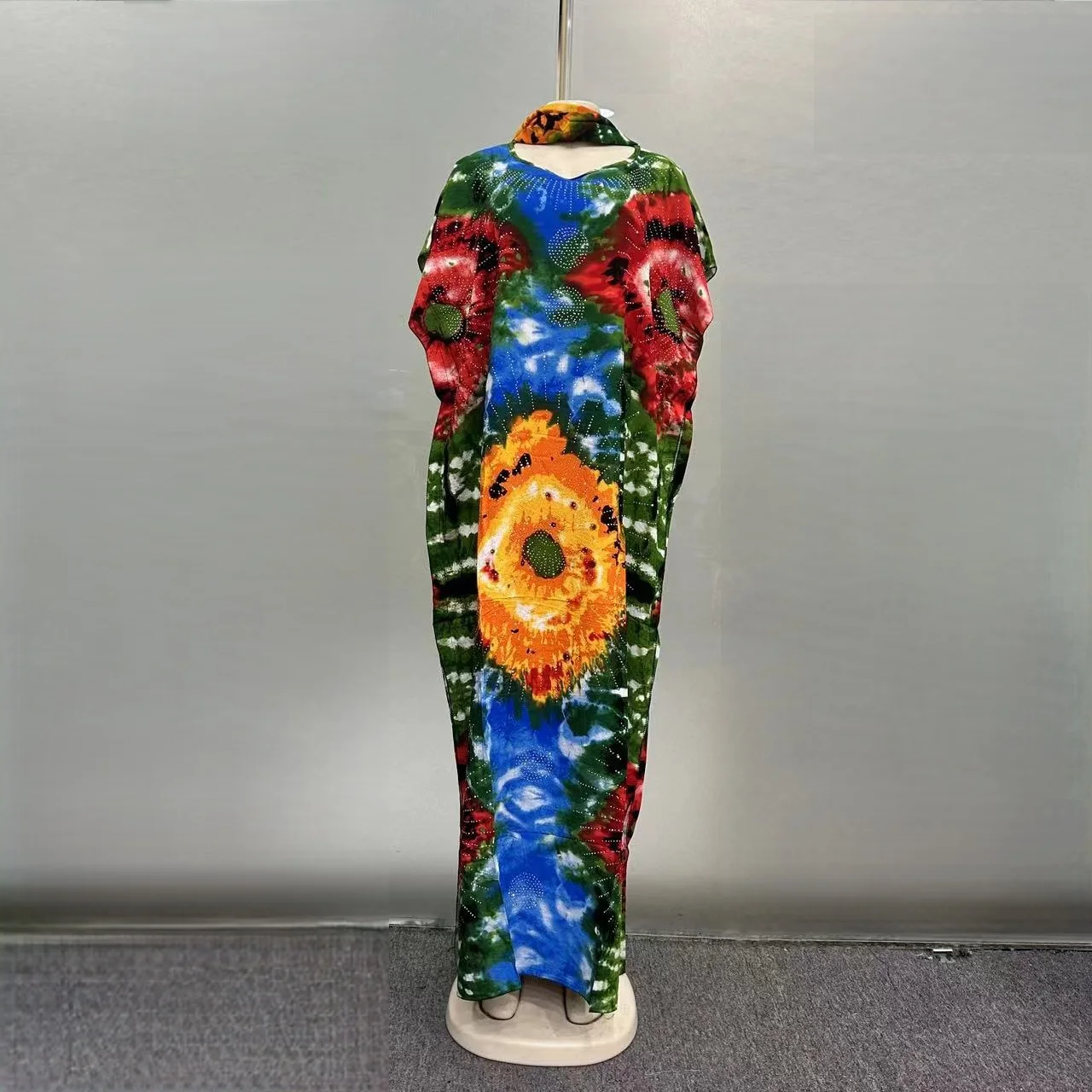 Новая мода, летнее повседневное свободное дышащее платье с большим принтом и африканским принтом, женское хлопковое платье