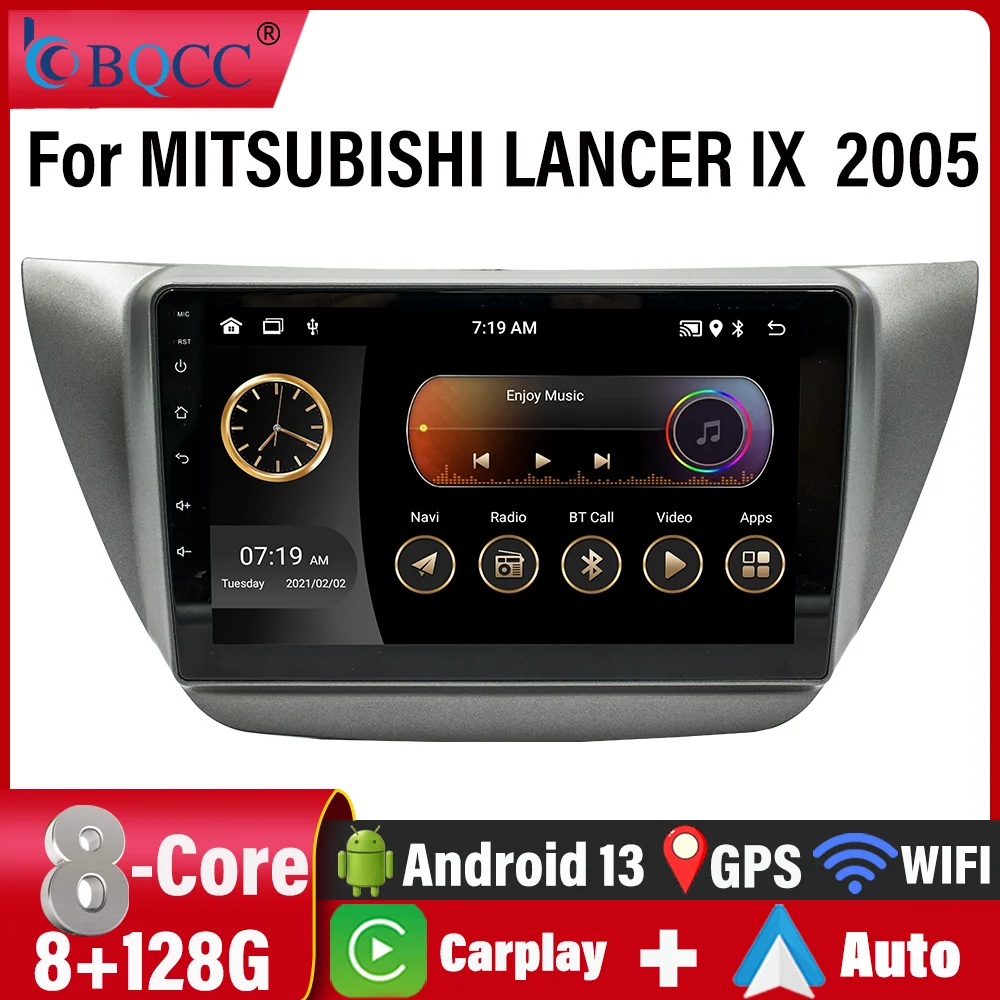 

BQCC 9 inch Mitsubishi Laneer Ralliart 2005~2008 Car Radio Video Player Support WIFI GPS RDS Recording Android AUTO CARPLAY