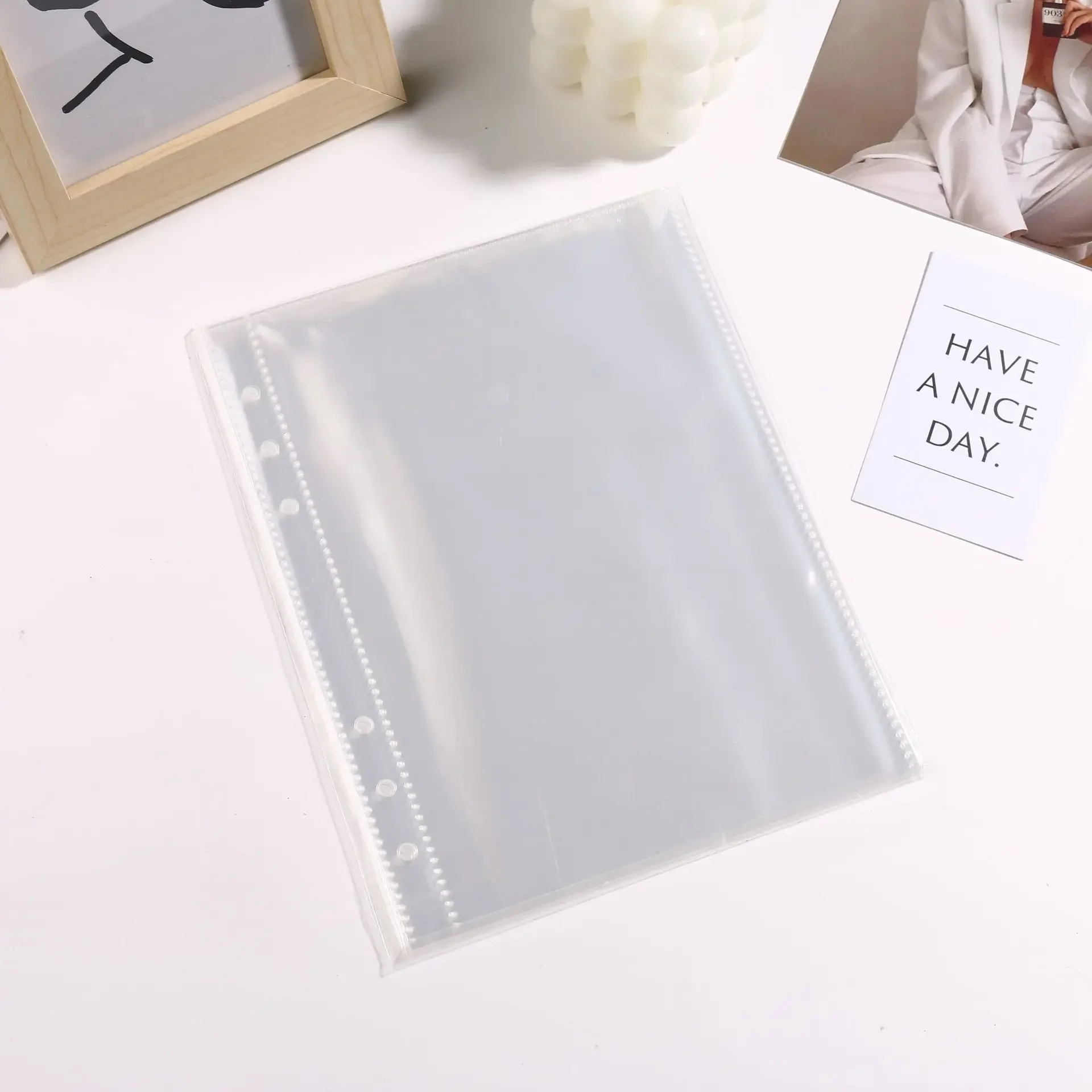 10pcs A5 Binder Sleeves 1P 2P 4P Photo Album Binder Refill Inner Cards Photocard Refill Bags Pockets For Mini Name Card