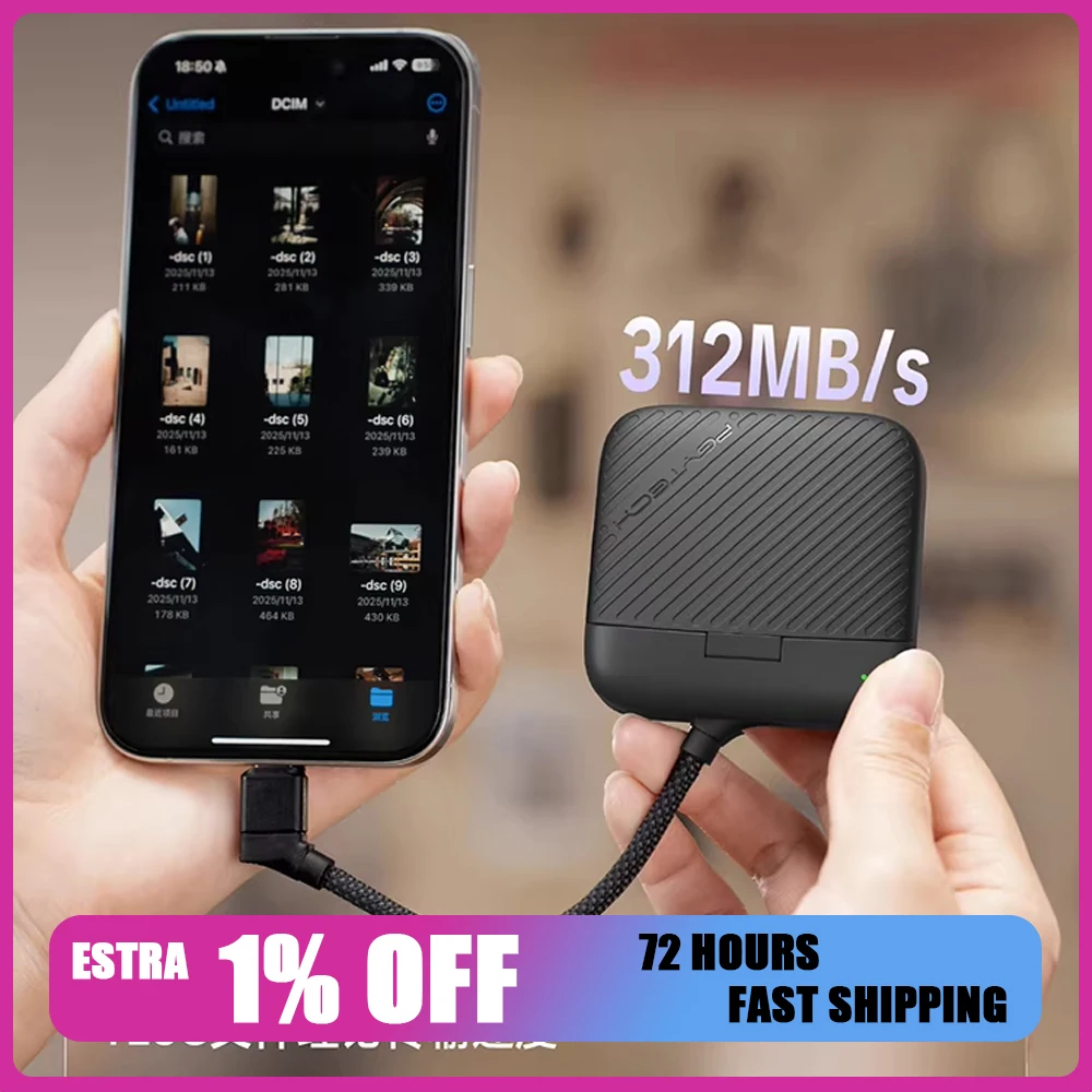 

PGYTECH CreateMate Mini SD Card Reader Case, High-Speed 2-in-1 SD 4.0/Micro SD Card Reader with 6-Slot Storage Portable