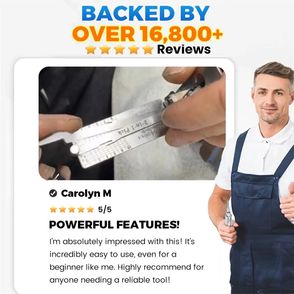 1Pc Silver Locksmith Tools 2 In 1 KW1 Lock Key Precision Velcro Set Maintenance Repair Tool Auto Unlock Technique