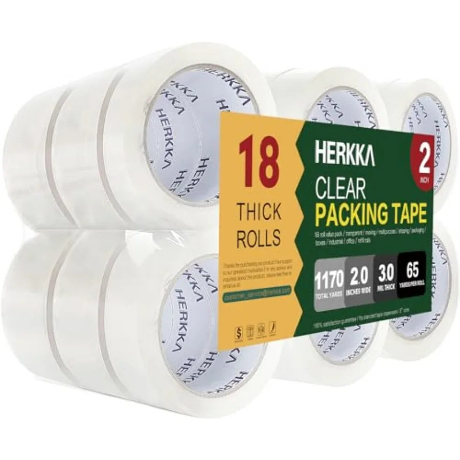 

Clear Packing Tape, Rolls Heavy Duty aging Tape for Shipping aging Moving Sealing, 3Mil Thick Clear Packing Tape, 2 Inch Wide,