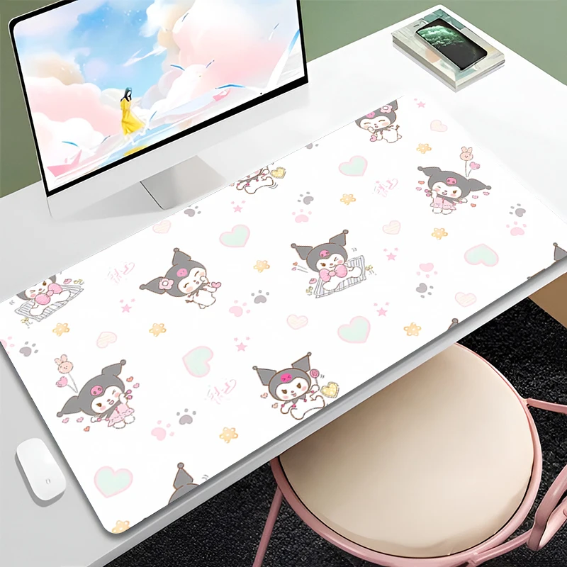 Mouse Pad Anime Kuromi Pink Desktop Mousepad Computer Accessories Anti Slip Game Mat Kawaii Desk Pads Keyboard Large Mouse Mats
