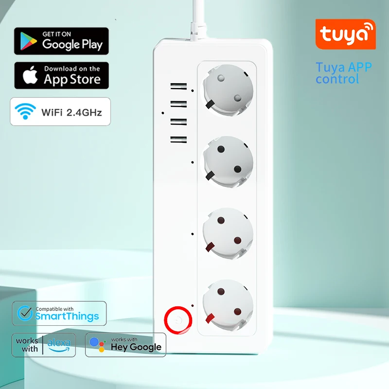 tuya-zigbee-スマートソケット-eu-プラグタイマースイッチ個別制御電源タップリモコン-usb-ポート-wifi