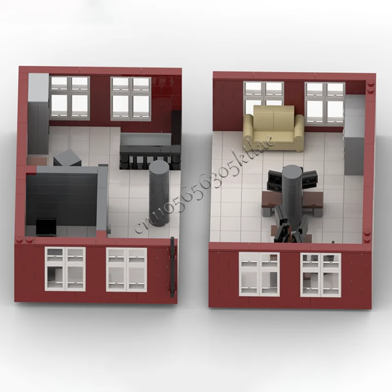 ホット2223パーツMOCクリエイティブシティストリートビューモジュラーポリスステーションモデルアーキテクチャビルディングブロックDIYキッズブリックおもちゃギフト