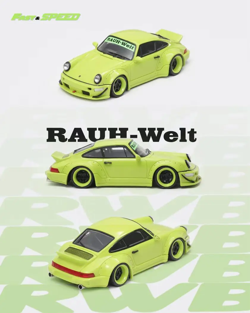 Pre-order Fast Speed FS 1:64 alloy model Rauh-Welt modified RWB964 wide-body Duck Wing