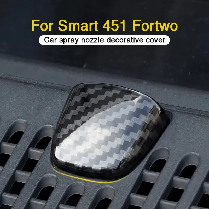 Wiper Nozzle Cover Sticker Car Exterior Accessories Protection Shell For Mercedes Smart Fortwo 451 Decorative Carbon PC Stickers