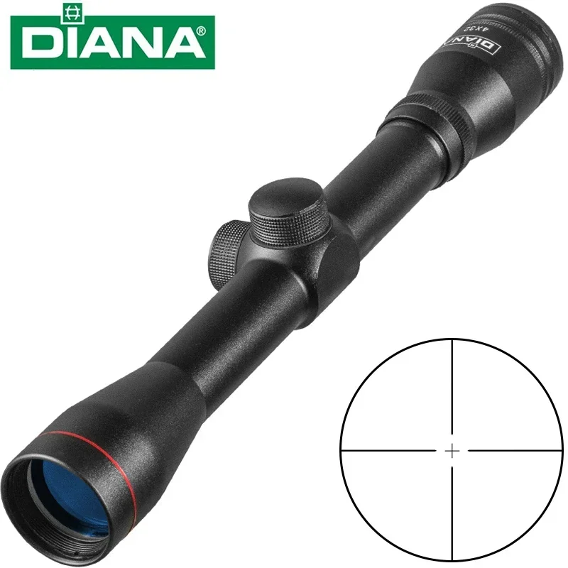 DIANA 4x32 Tactical Riflescope One Tube Glass Double Crosshair Reticle Hunting Scopes Lunette Tactique Rifle Scope Airsoft Rifle