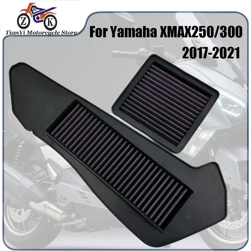 

Воздушный фильтр мотоцикла для Yamaha XMAX 300 XMAX 250 XMAX 300X MAX 250 2017-2021, детали двигателя мотоцикла, очиститель воздухозаборника