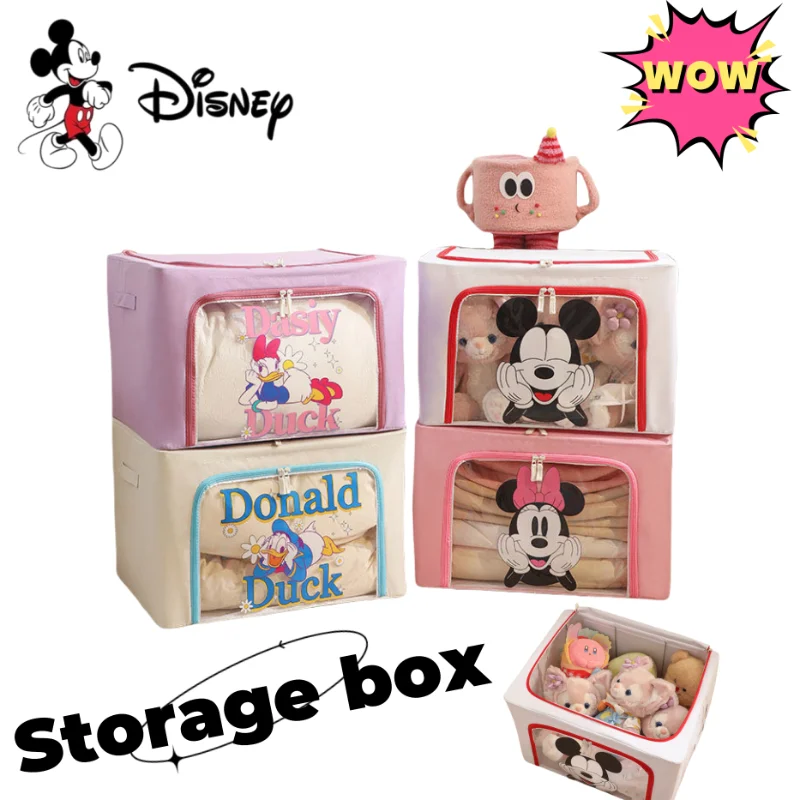

New Disney Mickey Minnie Daisy Movie Peripherals Cartoon Storage Box Home Dormitory Multi-functional Large Capacity Storage Box