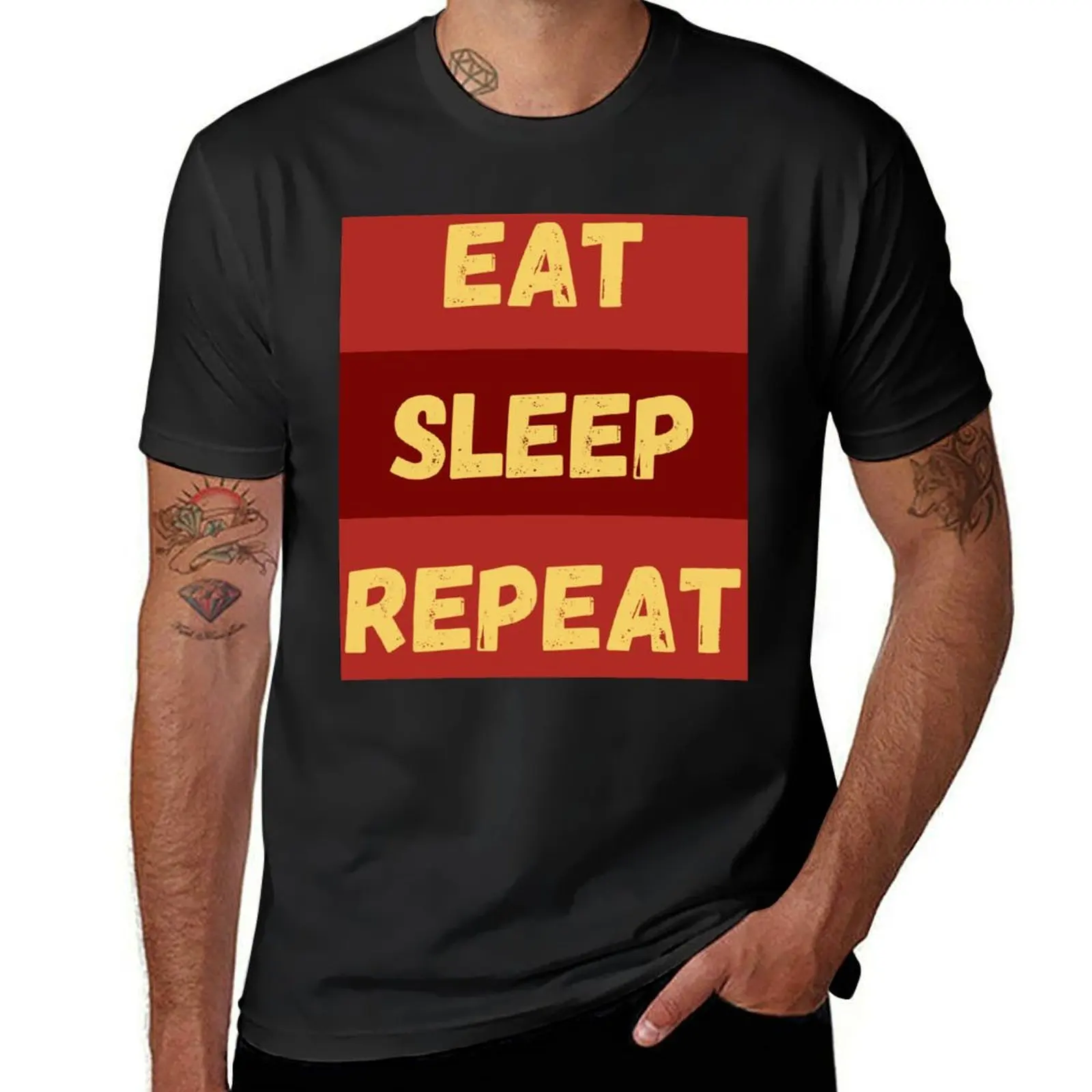 

Eat Sleep Repeat T-Shirt funnys summer top sublime fruit of the loom mens t shirts