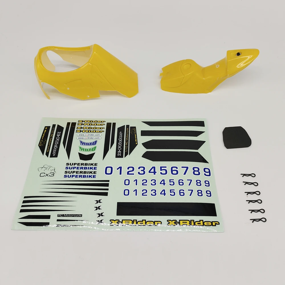X-Rider 1/10 CX3 RC Motorcycle Body Shell with Decal XR-A1030