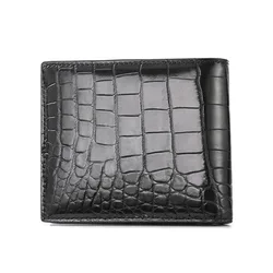 New Leather Genuine Mens Wallet Business Multi Card Horizontal Large Capacity Black Wallets For Men's 2022 Purses And Luxury