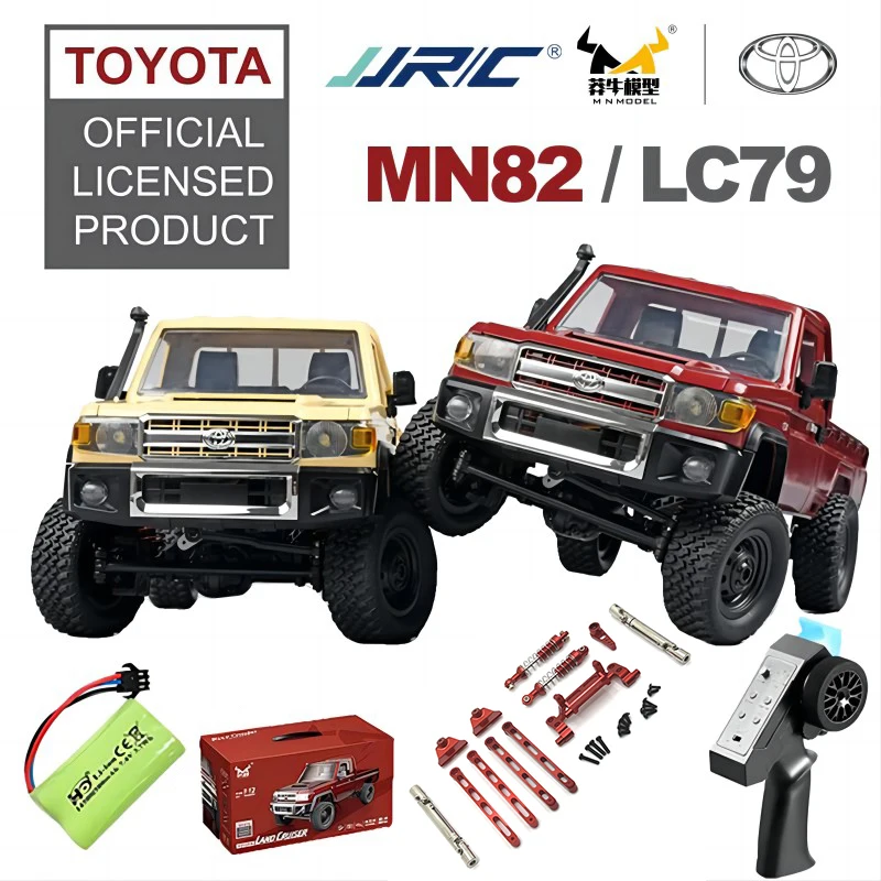 MN82 Remote Controlled Climbing Off-road Vehicle 1:12 Full Scale 4WD for Toyota LC79 Simulation RC Model Children Toy Rc Car