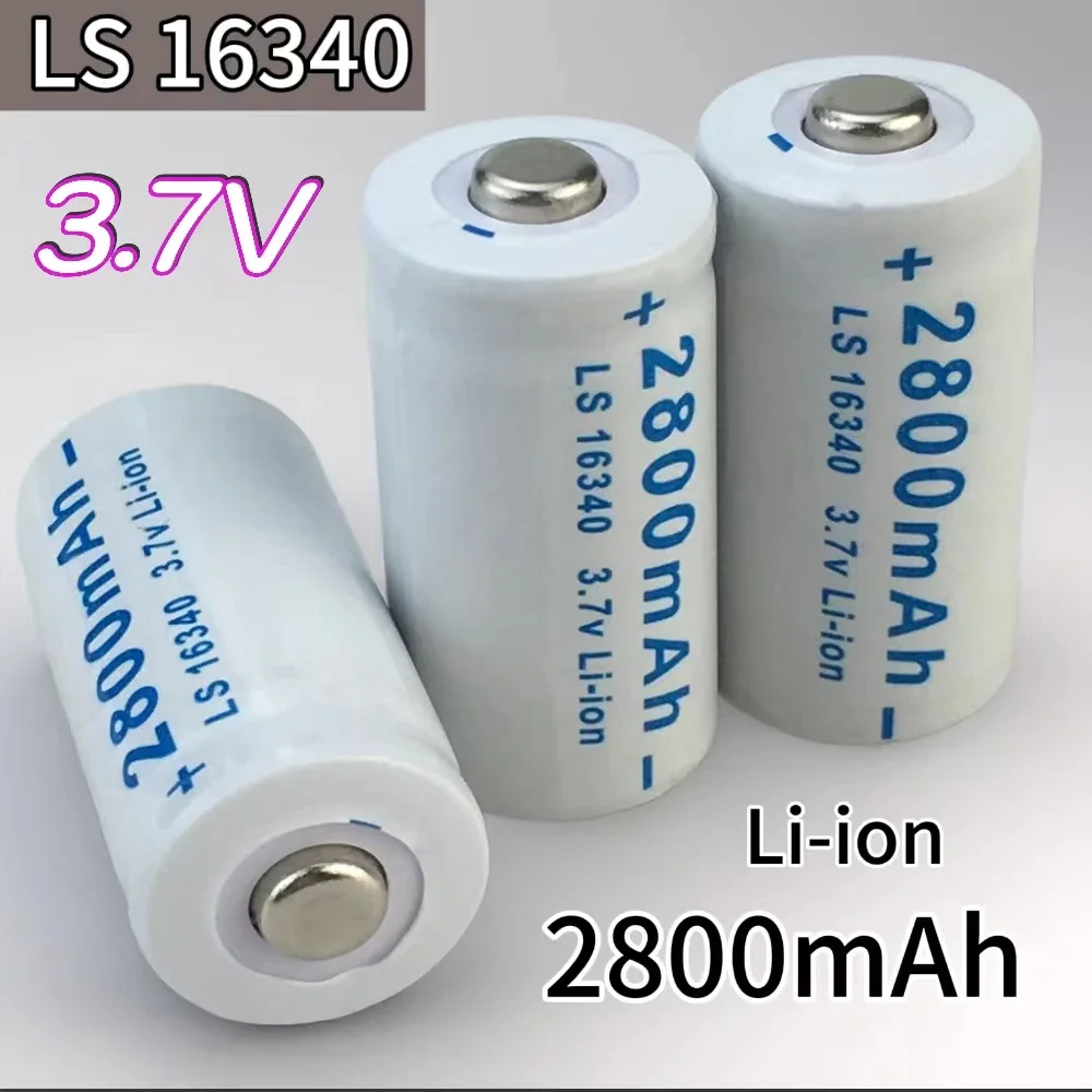 

16340 3.7V 2800mAh 2024 NEW CR123A RCR 123 ICR Safety Camera Rechargeable Lithium Ion Battery