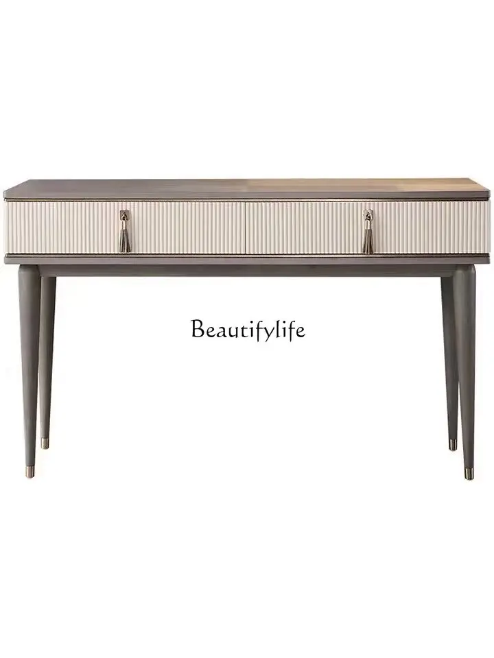 

*Entrance cabinet Light luxury style Post-modern simple decoration Wall partition Living room Luxury entrance entrance table