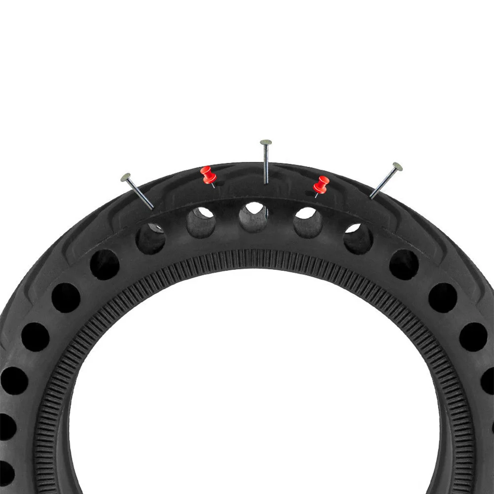 

8 Inches Non-Pneumatic Electric Scooter Tire Heavy-Duty Anti-Explosion Rubber Build with Honeycomb Core Shock-Absorbent Fit