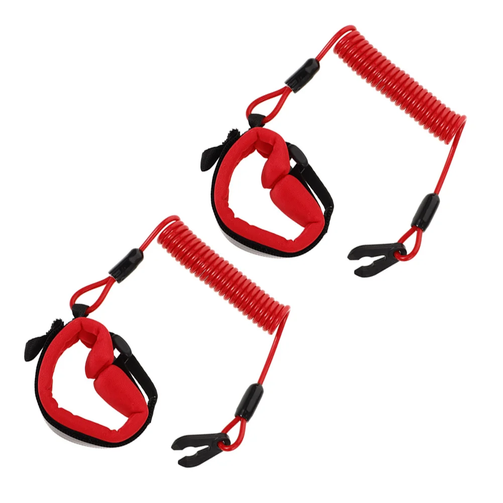 

2Pcs Motorcycle Engine Kill Switch Rope: Floating Emergency Stop Tether Cord for Boat Motor Safety Outboard Accessories Marine