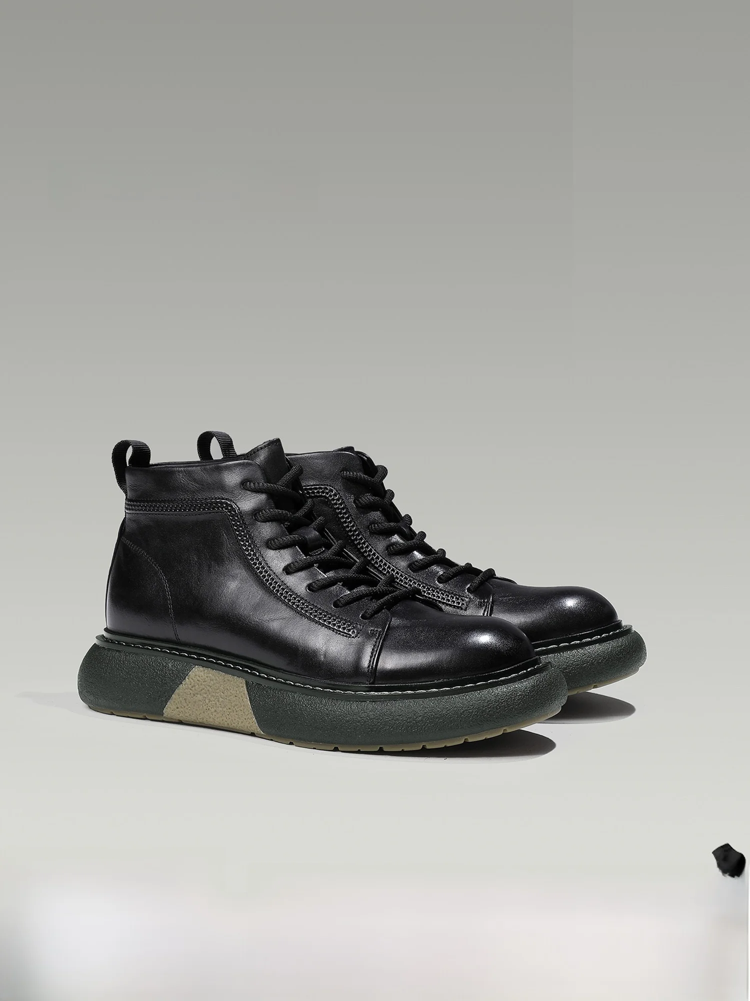 

Warm Boots Men's New 2025 Thi Bot Work Boots Genuine Leather Hand ab Pattern Lightweight High Top Boots Men