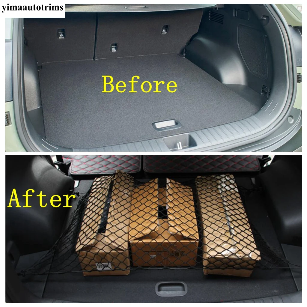 Rear Trunk Cargo Organizer Storage Luggage Elastic Mesh Net Accessories For Hyundai Tucson NX4 / KIA Sportage NQ5 2016 - 2024