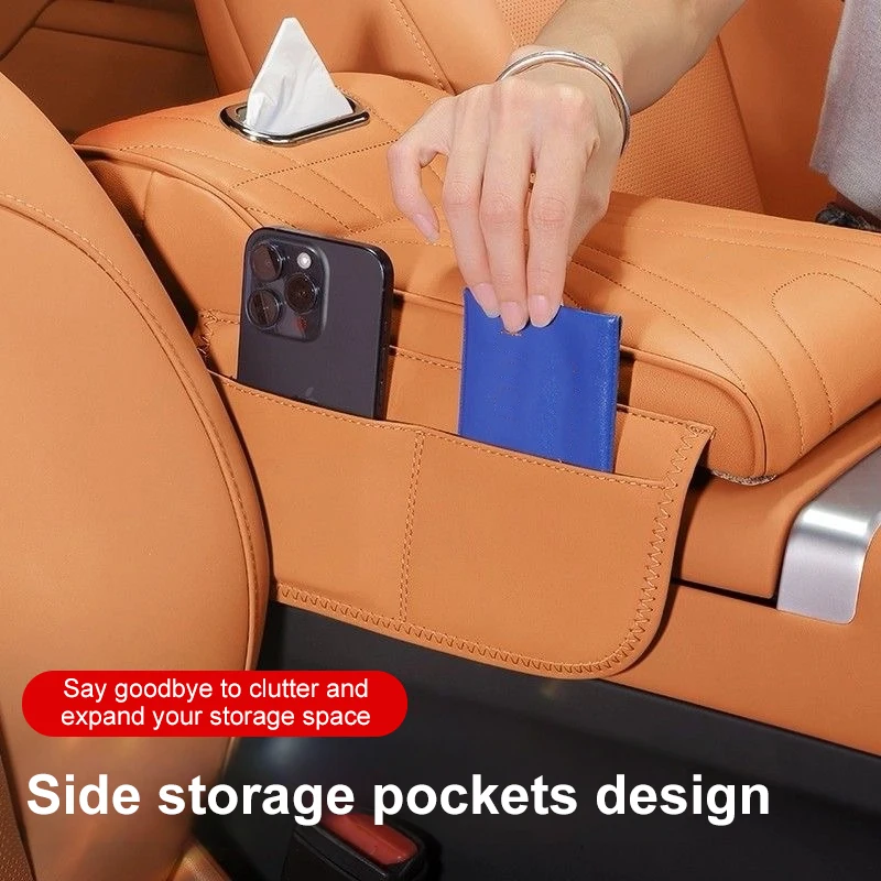 

For Hongqi H5 2022 2023 2024 2025 Car Armrest Box Height Height Pad Protective Cover Storage Bag Tissue Box Auto Accessories