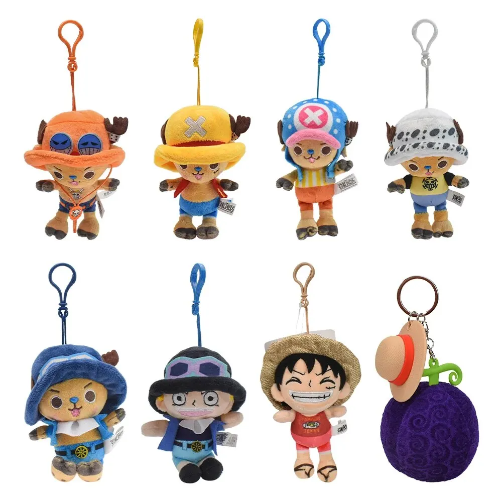 Monkey·D·Luffy Tony Tony Chopper Sabo Gum-Gum Toys Soft Stuffed Animals Cartoon Backpack Pendant Decoration Toy Birthday Gifts