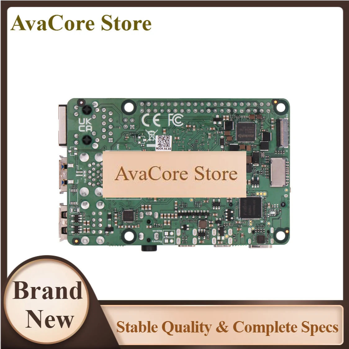 AvaCoreRadxa ROCK 5A GREEN RK3588S, 8-core CPU SBC, HDMI With 8K Output, WiFi 6 Support And Gigabit Ethernet, Single Board Compu