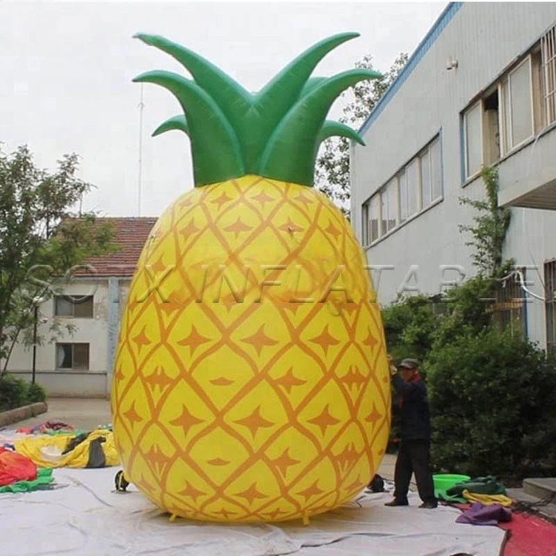 

for promotion Attractive yellow artificial airblown advertising giant inflatable pineapple fruits Replica