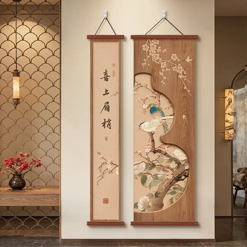 Aesthetic Vertical Bird Diptych, 
