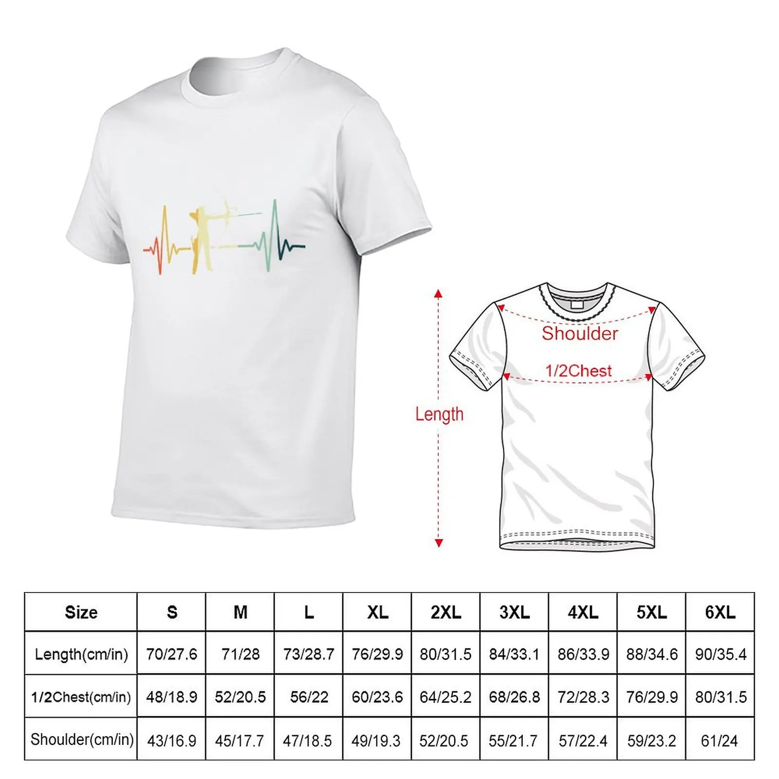 Archery Heartbeat Vintage T-Shirt printed t shirts for man mens graphic t shirts t shirt custom print T-Shirt