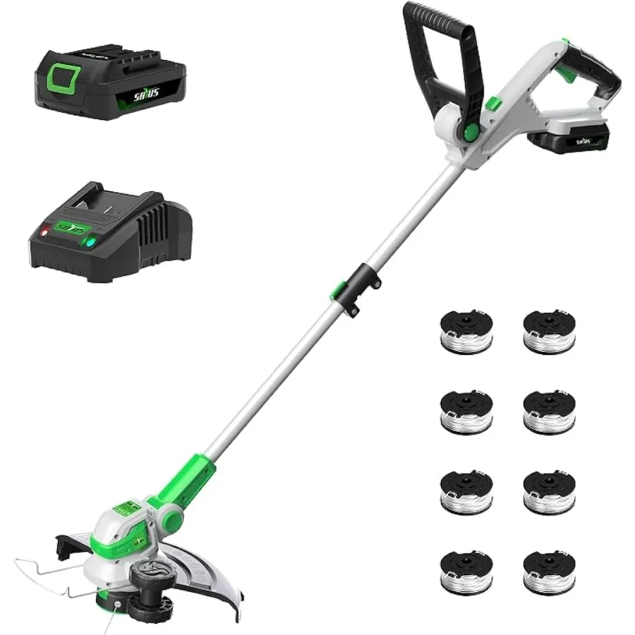 

Weed Wacker Battery Operated 12 Inch String Trimmer Cordless 20V Weed Wacker Electric with Battery and Charger Lightweight Edge