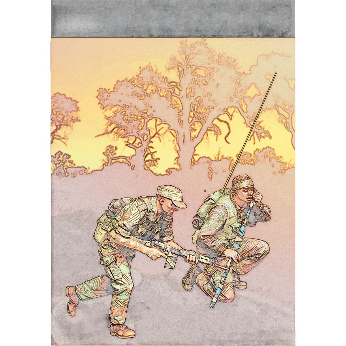 

1/35 комплект неокрашенной модели из смолы, военная тема, родезийская легкая пехота в разобранном виде и неокрашенная GK