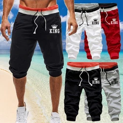 Herren Shorts Mode lässig Joggen elastische Taille Shorts Kordel zug lose Shorts Sommer knielange Shorts