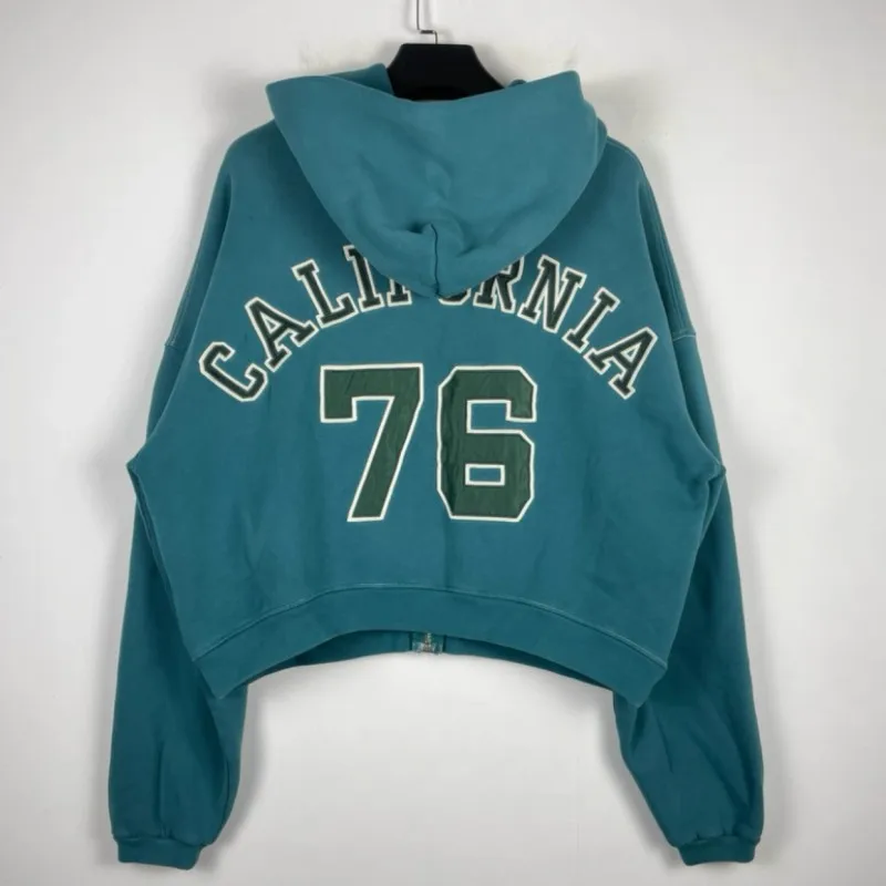 High Quality Pasting Embroidery No. 76 Ultra Loose ERL Jacket Men Women Hiphop Streetwear Oversized Boxy Zipper Hoodie Outfit