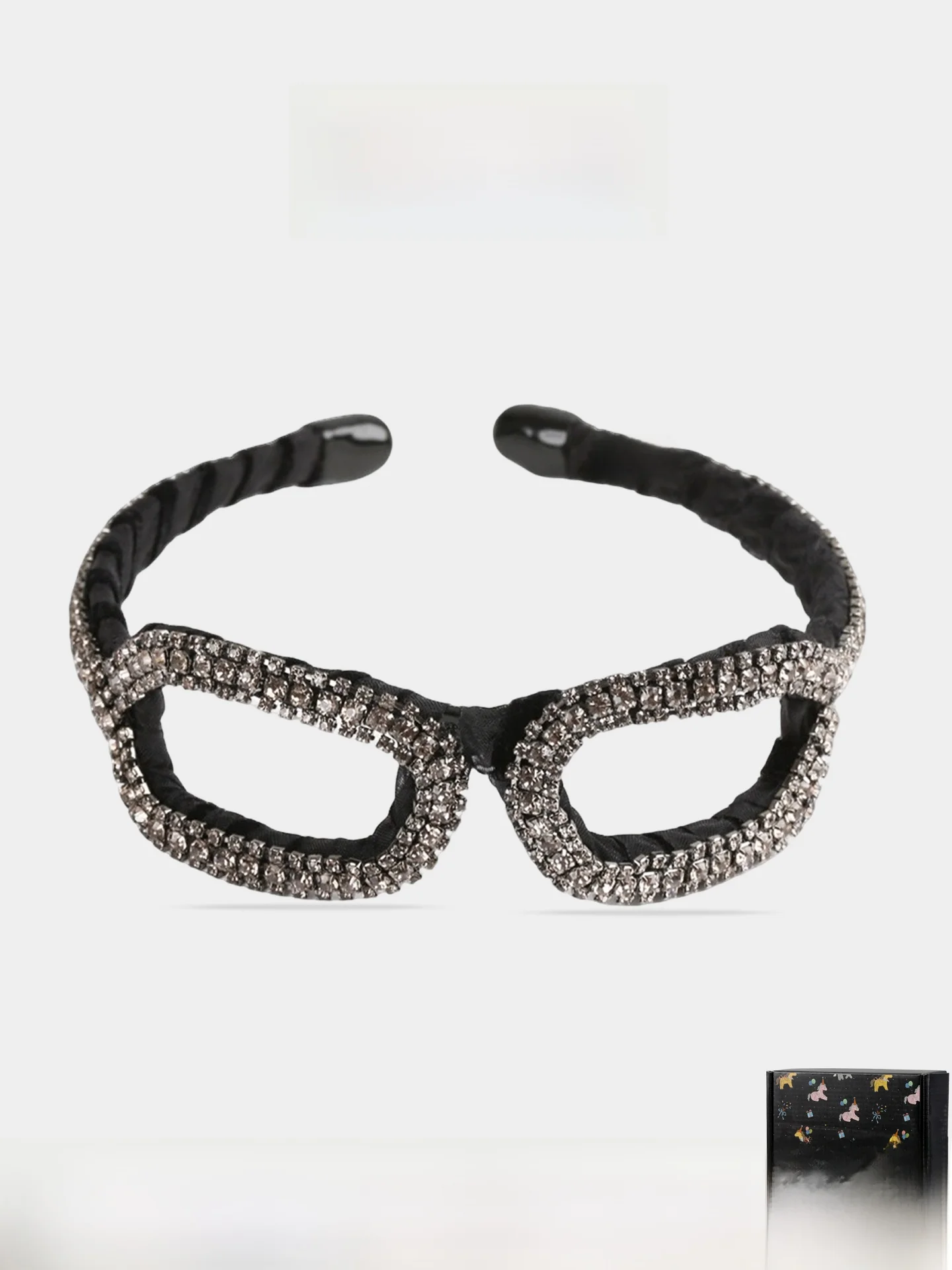 l9000-women's-diamond-eyeglass-hairband-anti-slip-washing-face-high-top-headband-fashionable-korean-style-hair-accessories