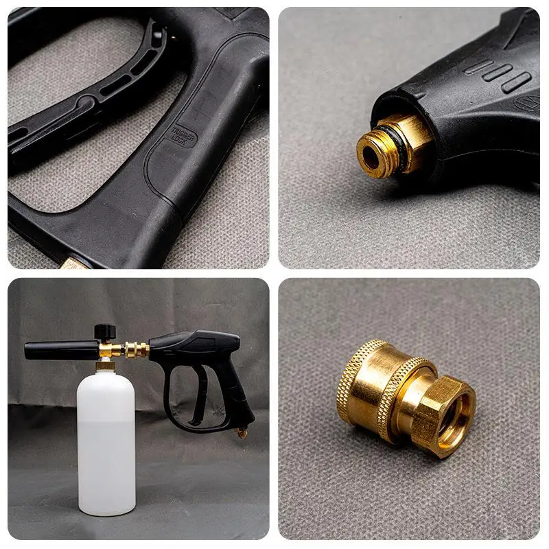 *High Pressure Cleaning Supplies 1L Foam Cannon 5 Metal Nozzles M22-14 Car Wash  1/4