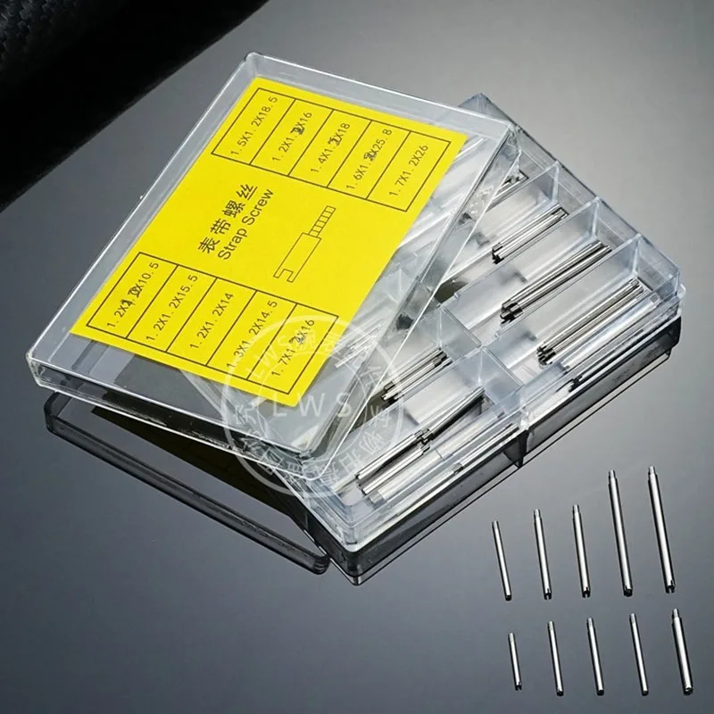 100 pezzi vari dimensioni del cinturino dell'orologio in acciaio viti sezioni del cinturino strumento per viti tipi misti decorazione deluxe vite biella