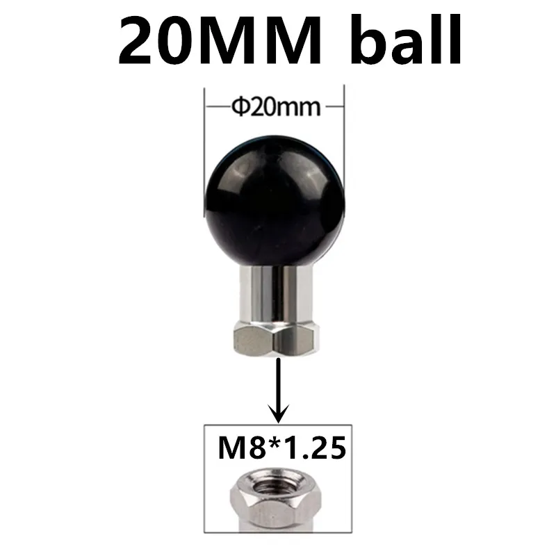 20mm Ballhead Adapter to M10 M8 1/4 Threaded Hole for Gopro 10 Insta360 GO 3S Action Camera Phone Stand GPS Holder Bracket