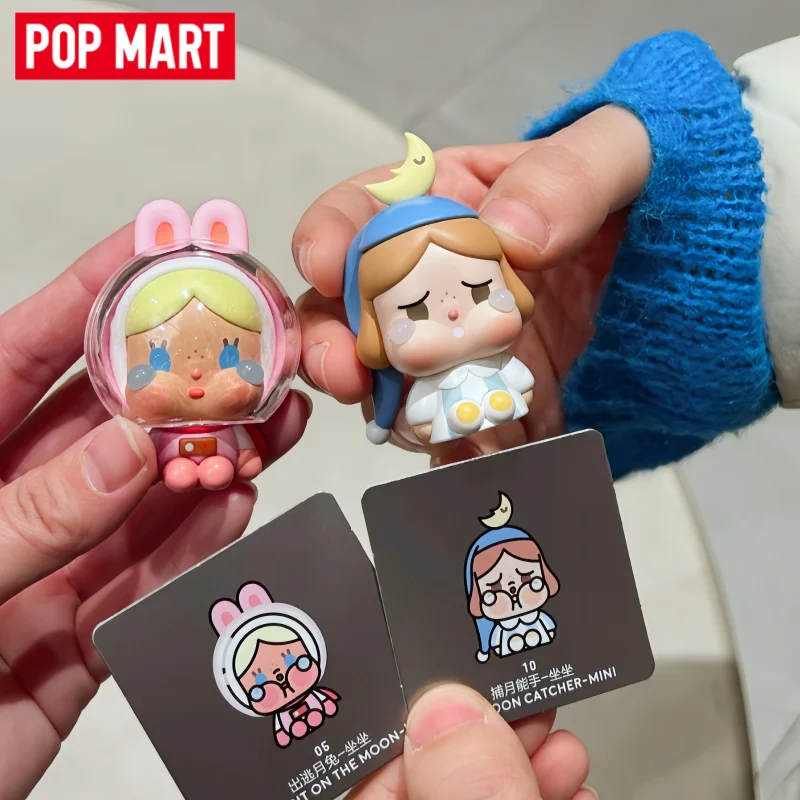 

Hot Genuine Popmart Crybaby Crying To The Moon Sitting Series Blind Box Pvc Figurine Collectible Desktop Ornament Birthday Gift