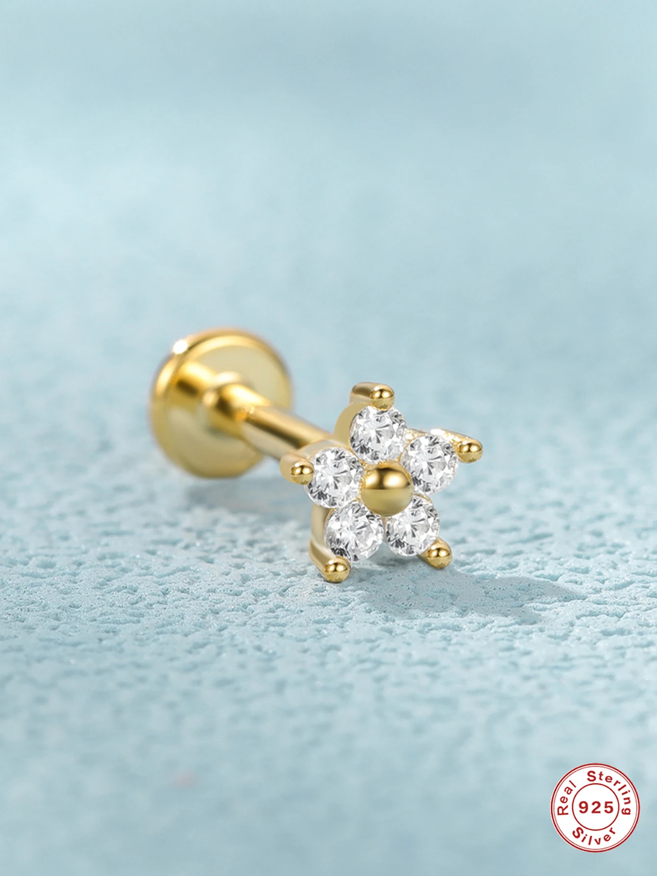 Aide 925 Sterling Silber 1pc Geometrie Multi Piercing Stud Ohrringe Für Frauen K Gold Einfache Elegante Quaste Schmuck Geschenk Pendiente – Detail 13