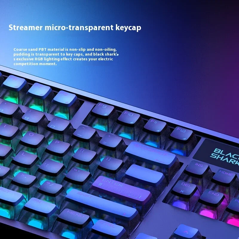 Black Shark Bkb02 Inductive Magnetic Switch Keyboard Multifunctional Knob Wireless Mechanical Keyboard 3-Mode Rgb Quick Trigger