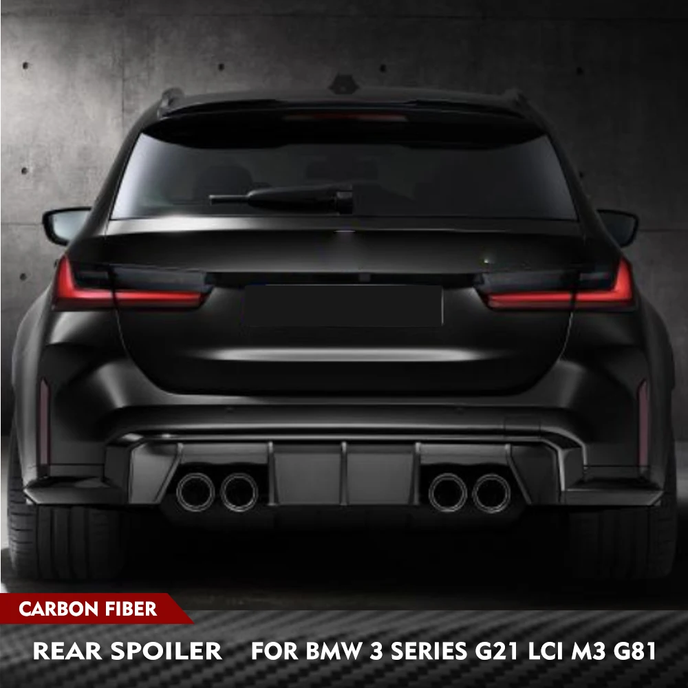

For BMW 3 Series G21 LCI M3 G81 2021-2025 Rear Car Boot Wing Lip Spoiler Car Body Kit Carbon Fiber Car Rear Trunk Racing Spoiler
