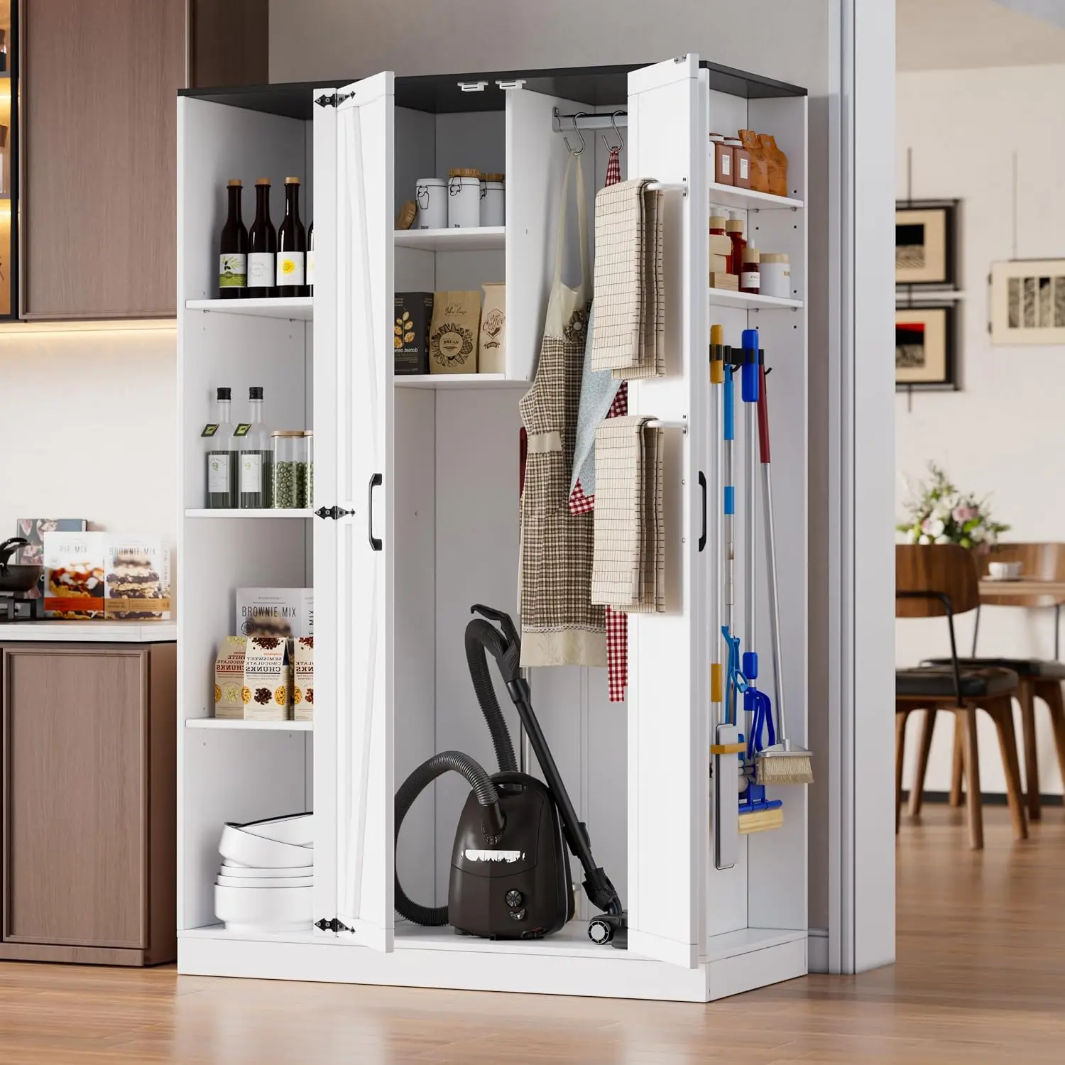 Broom Closet Storage Cabinet, 63