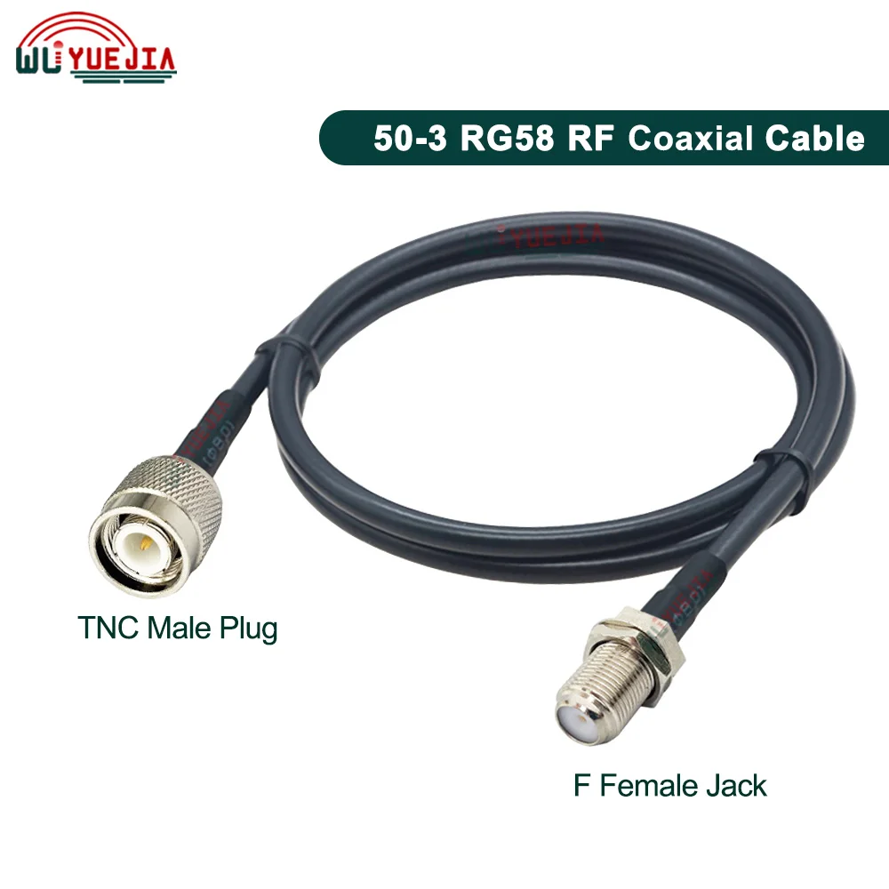 10 CM~30 Meters RG-58 Cable Waterproof TNC Female Jack to F Male Plug Connector 50 ohm RG58/U RF Coaxial Cable Extension Jumper