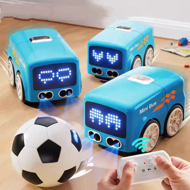 RC ذكي الاستشعار سيارة LED التحكم عن بعد حافلة صغيرة لفتة تجنب العوائق اتبع خط الدورية القيادة سطح المكتب الاطفال اللعب