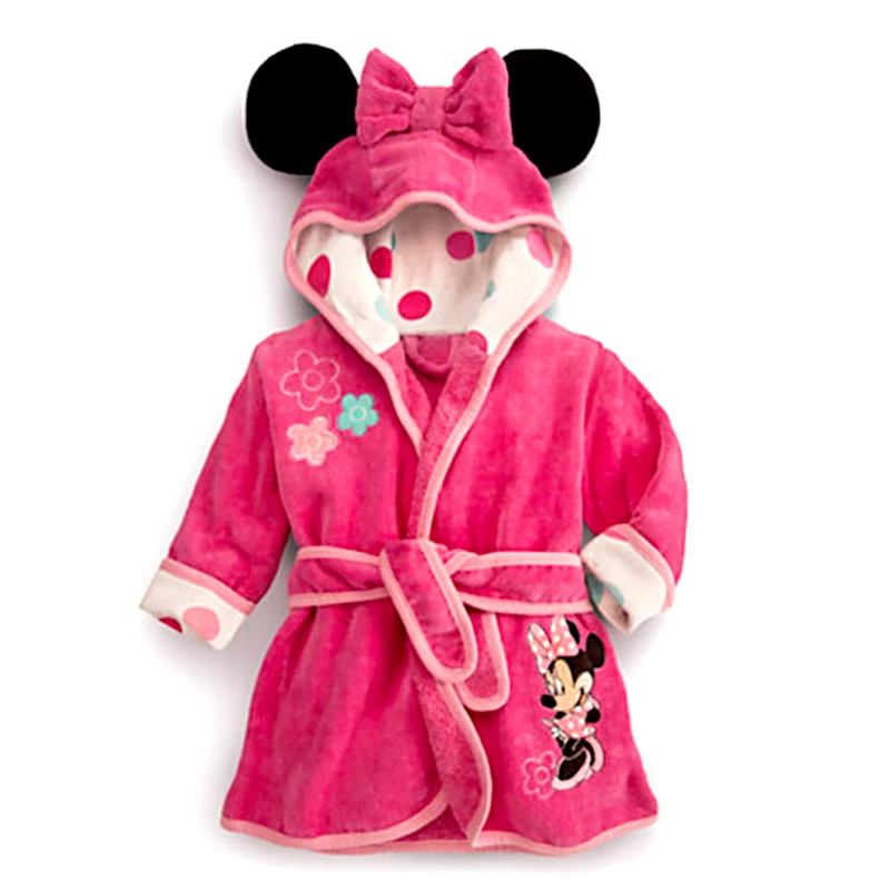 New Autumn and Winter Children Pijama Minnie Infantil Kids Warm Pajama Girl flannel Pyjamas Baby Girls Animal Sleepwear Robe