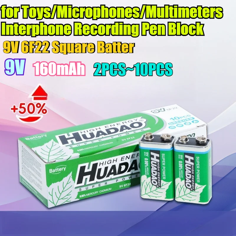 2~10Pcs160Mah 9V 6F…